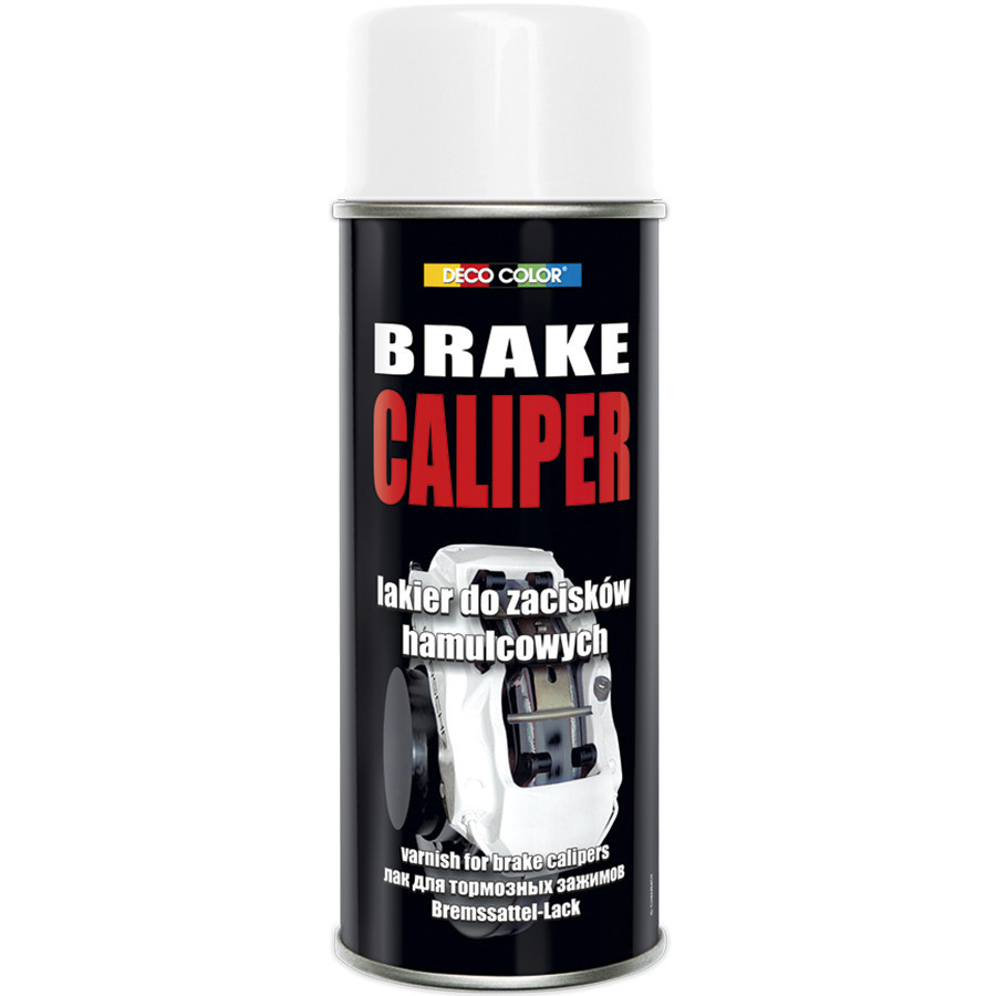 Фарба для гальмівних супортів аерозольна "Brake Caliper" DecoColor білий 400мл Київ - фото 1