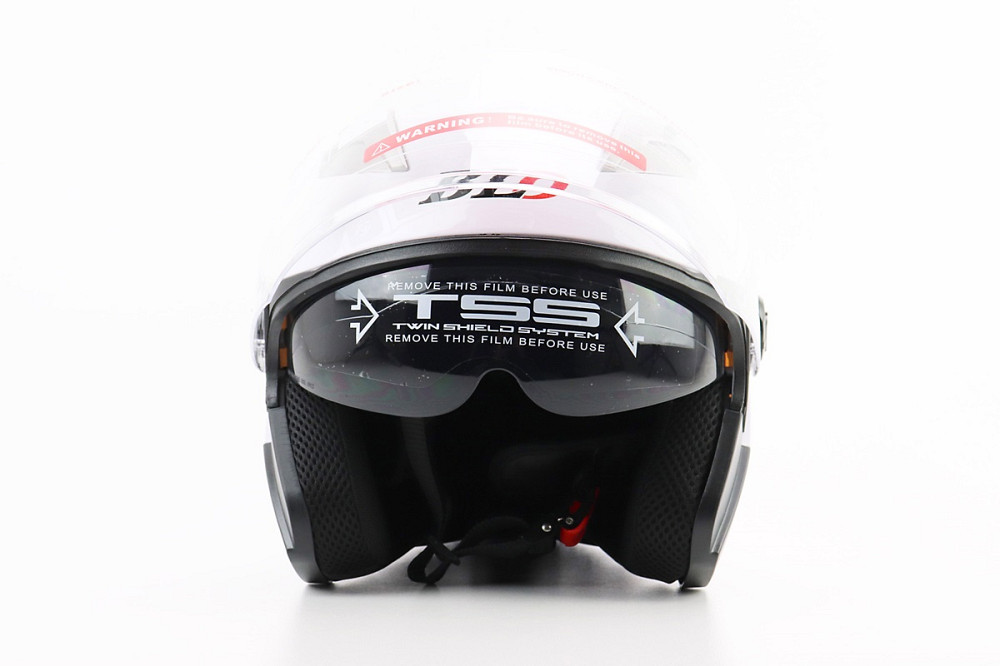 Шолом відкритий+відкидні окуляри BLD-708 М (57-58см), БІЛИЙ глянець Киев - изображение 6