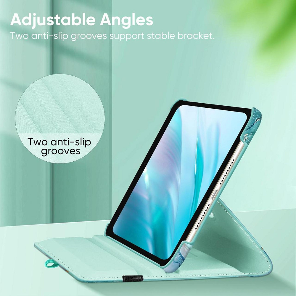 Чехол Fintie для iPad mini 7 A17 Pro / mini 6 A2567-69 Marble Green 360° регулируемая подставка держатель Киев - изображение 6