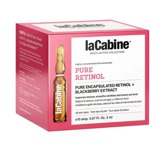 Висококонцентровані ампули з ретинолом для покращення текстури шкіри обличчя PURE RETINOL LaCabine, 10*2 мл Дніпро