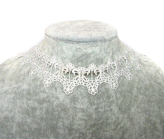 Чокер білий ажурний на шию Київ - фото 1