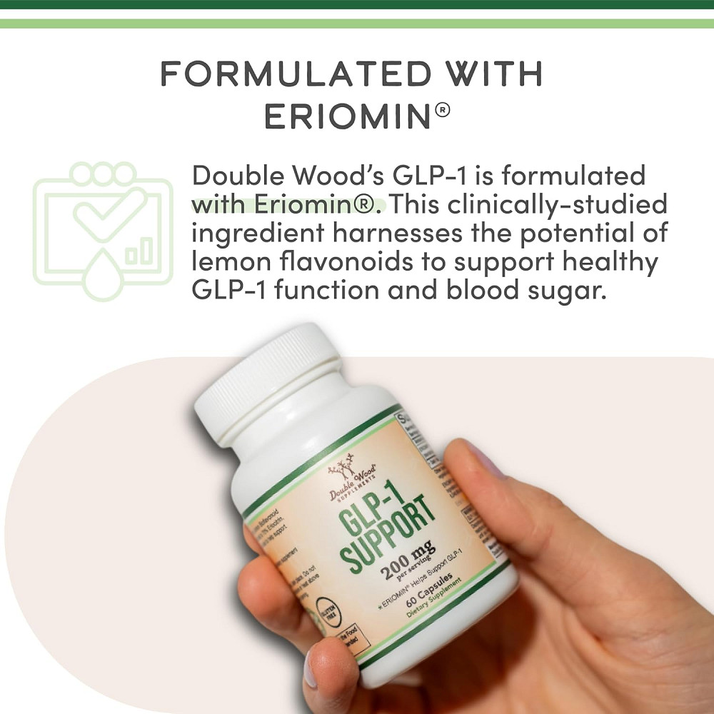 Підтримка GLP‑1 для апетиту та метаболізму Double Wood GLP-1 Support (Eriomin® Standartized to 70% Eriocitrin) 200 mg, 60 capsules Луцьк - фото 3
