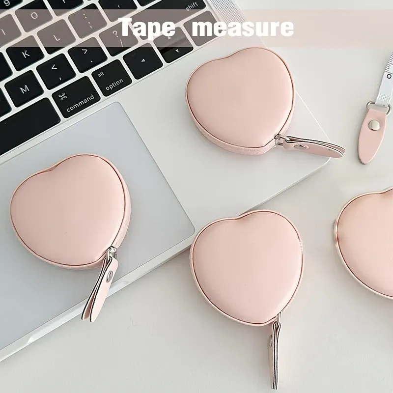 Сантиметр рулетка в форме сердца розового цвета, длина 150 см. Киев - изображение 1