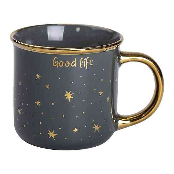 Liling Rongxiang Ceramic Чашка порцелянова із золотим обідком та позолоченою ручкою 320 (мл) Go Київ