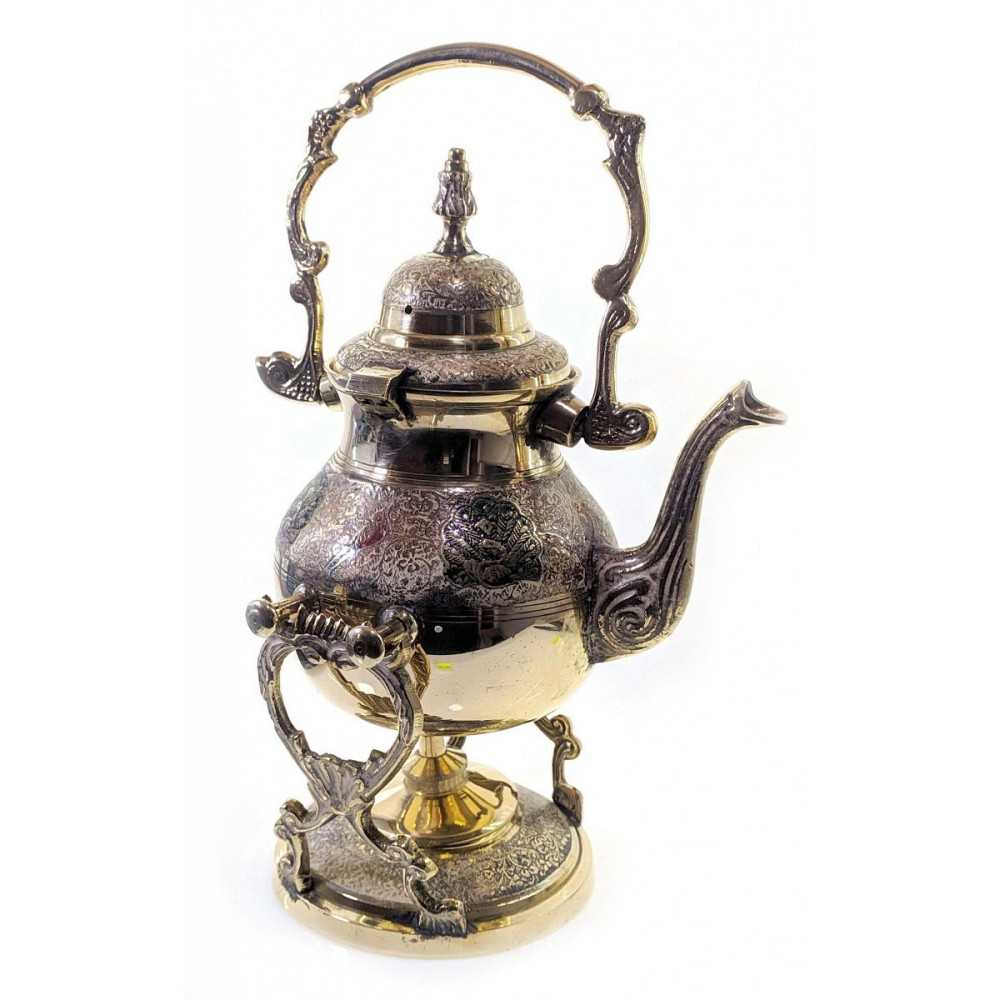 Чайник бронзовый с горелкой на подставке Киев - изображение 1