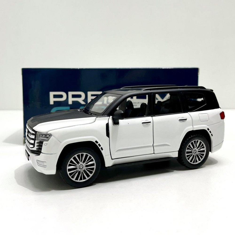 Машина Автосвіт Toyota Land Cruiser 300 інерційна масштаб 1:32 відчиняються двері капот багажник 15 см Біла (AP-2088) Чернігів - фото 5