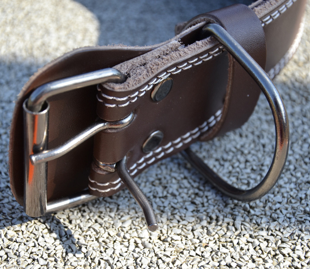 Пояс для важкої атлетики MadMax MFB-246 Full leather шкіряний Chocolate brown M Київ - фото 8
