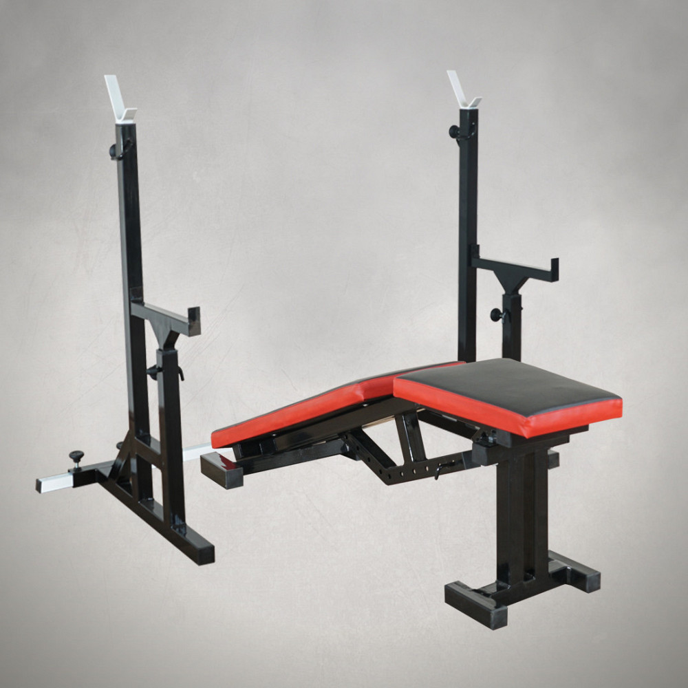 Скамья с отрицательным углом + Стойки со страховкой 40 на 40 мм Стойки, скамьи для жима и приседаний Киев - изображение 1
