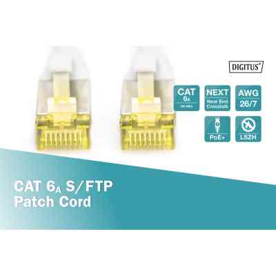 Патч-корд 15м, CAT 6a S-FTP, AWG 26/7, Cu, LSZH, grey Digitus (DK-1644-A-150) Вінниця