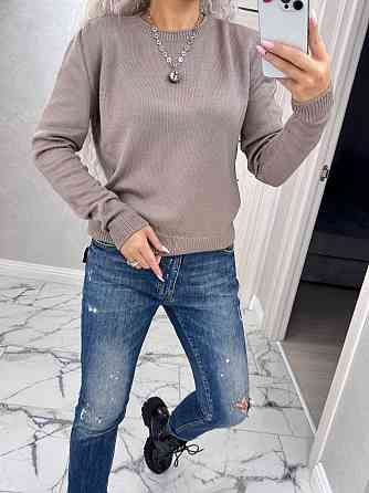 Джемпер кофта в'язаний теплий жіночий базовий Бежевий Київ