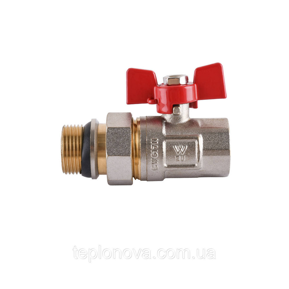 Кран шаровый прямой с американкой WATERVALVE Q003  NV-V343 3/4″ BH Черновцы - изображение 1