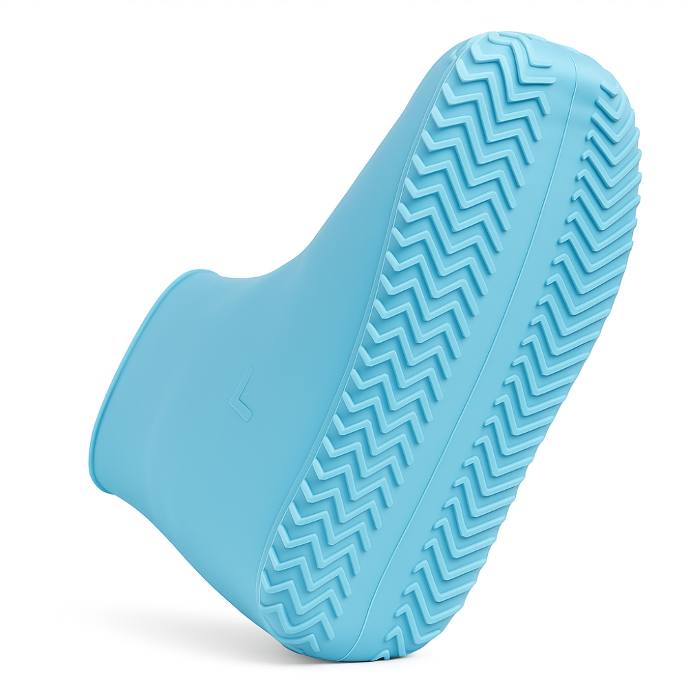 Багаторазові бахіли-чохли L (41-45 розмір) для взуття силіконові від води та бруду. Колір: блакитний LC-67 Львів - фото 11