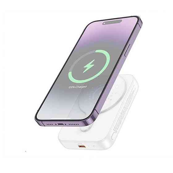 Зовнішній акумулятор HOCO J117A Esteem PD20W magnetic power bank(10000mAh) White Київ
