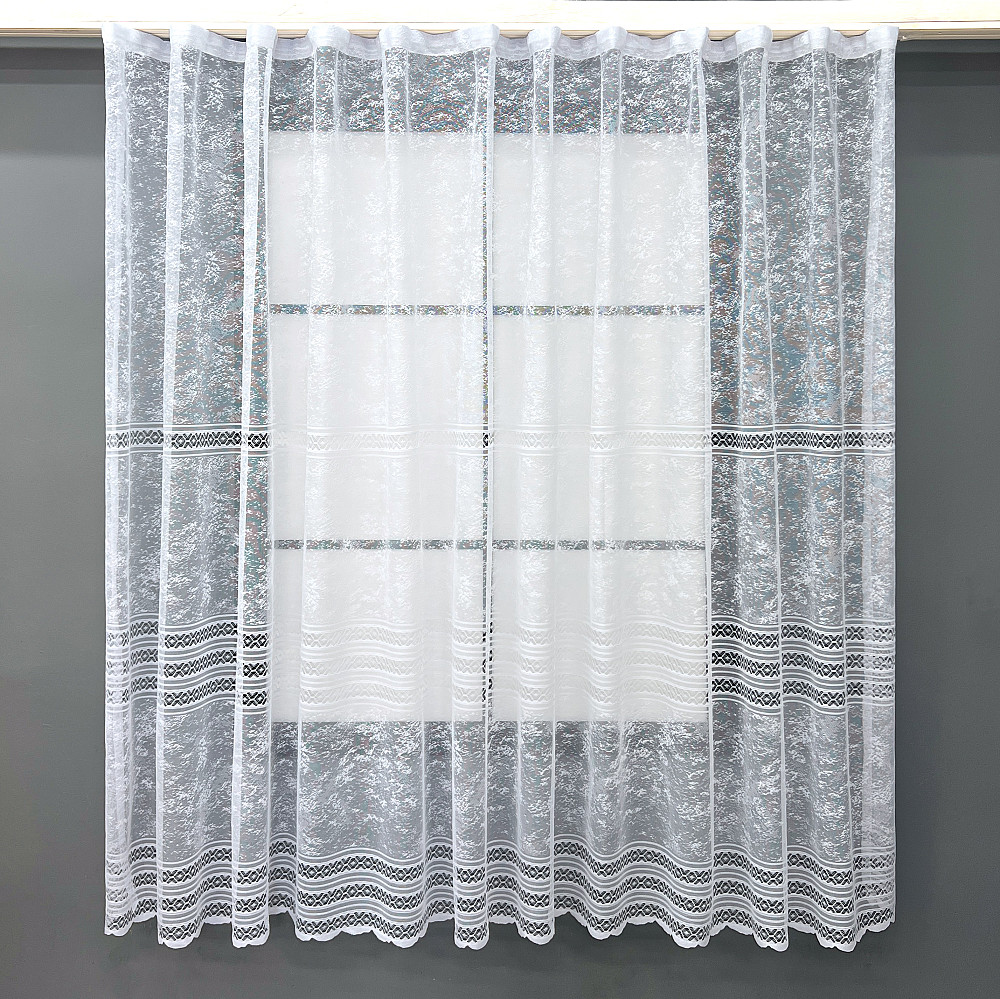 Тюль VR-Textil 2008т Жакард Білий 500х170 см (42-1184) Київ - фото 1