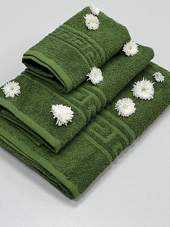 Махровое полотенце Ideal Textile Greek 33х60 см оливковый (56860583) Черновцы - изображение 3