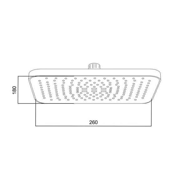 Лійка для верхнього душу Qtap Hlavova 260x180 мм прямокутна QTHLA107CRM45785 Chrome/White Київ
