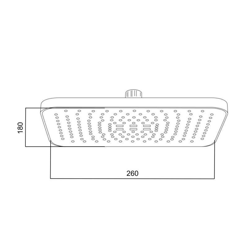 Лійка для верхнього душу Qtap Hlavova 260x180 мм прямокутна QTHLA107CRM45785 Chrome/White Київ - фото 2