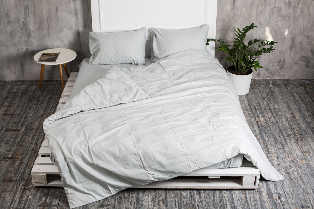 Ecotton Комплект постілі Ecotton двоспальний Підковдра та 2 наволочки сірий Коломия - фото 1