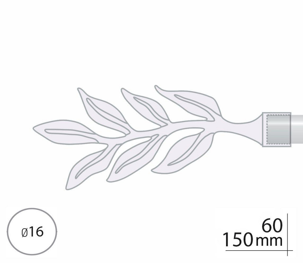 Закінчення для карнизу Orvit ЛАВР 16 мм ЧОРНЕ ЗОЛОТО Львів - фото 2