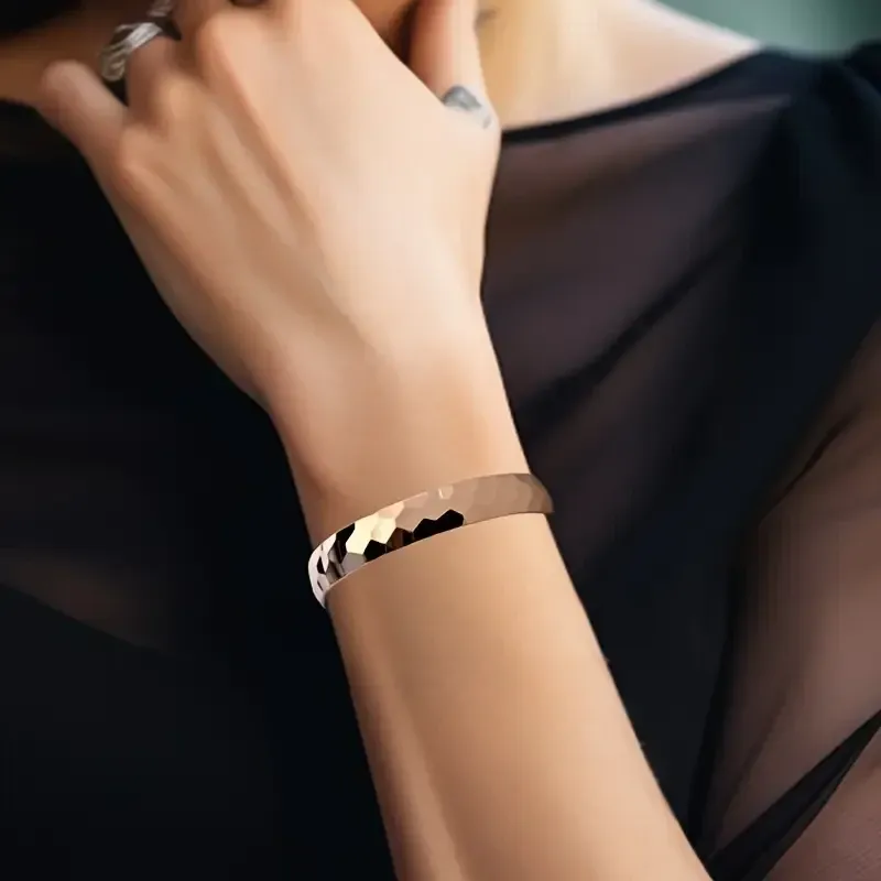 Регульований мідний браслет-манжета з геометричним дизайном Київ - фото 5