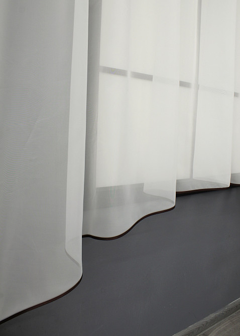 Кухонная тюль арка с ламбрекеном VR-Textil № 025к венге с молочным 270х170 см (52-1025) Киев - изображение 5