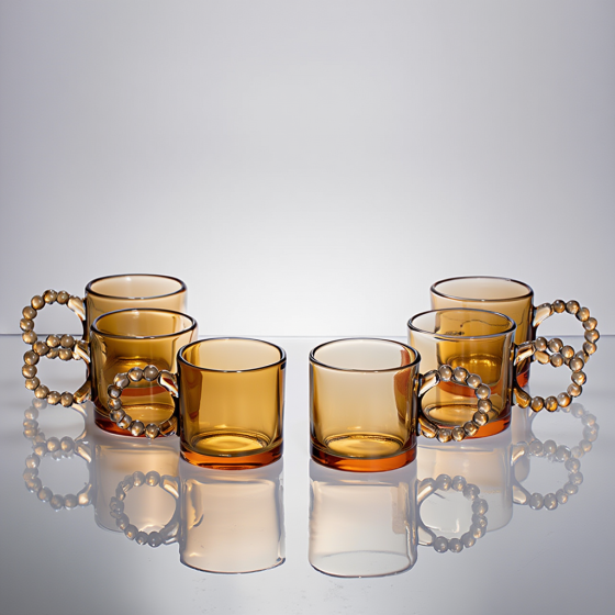 Чайний набір зі скляним чайником і 6 чашками Київ