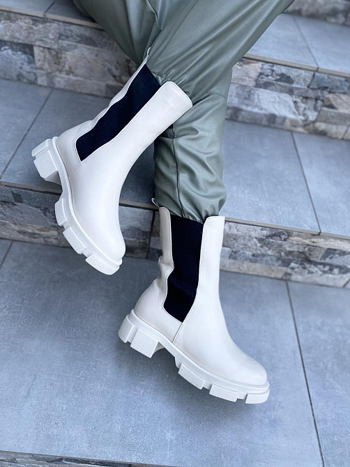 Черевики жіночі GREMMY бежеві натуральна шкіра зима висота 20 см (4288) 38р.39р. Коломия - фото 7