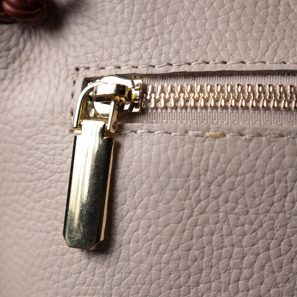 Женская трапециевидная сумка на плечо из натуральной кожи Vintage 22396 Белая Киев - изображение 10