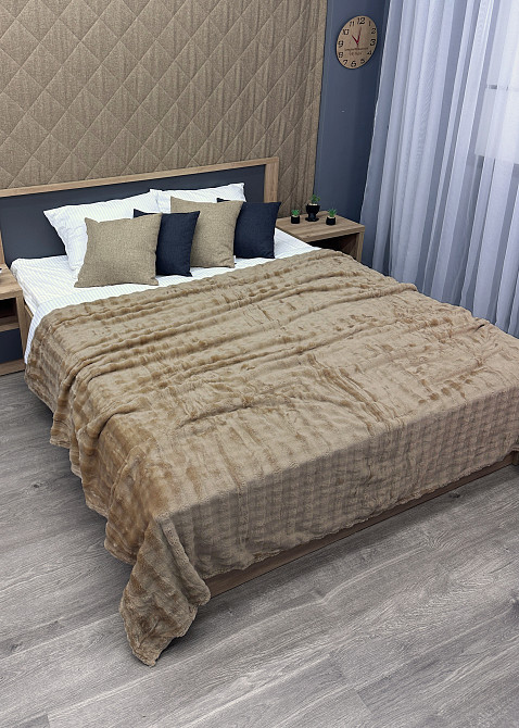 Плед-покривало 200х230 см (+-5см) Soft Night Темно-бежевий (87-135) Київ - фото 4