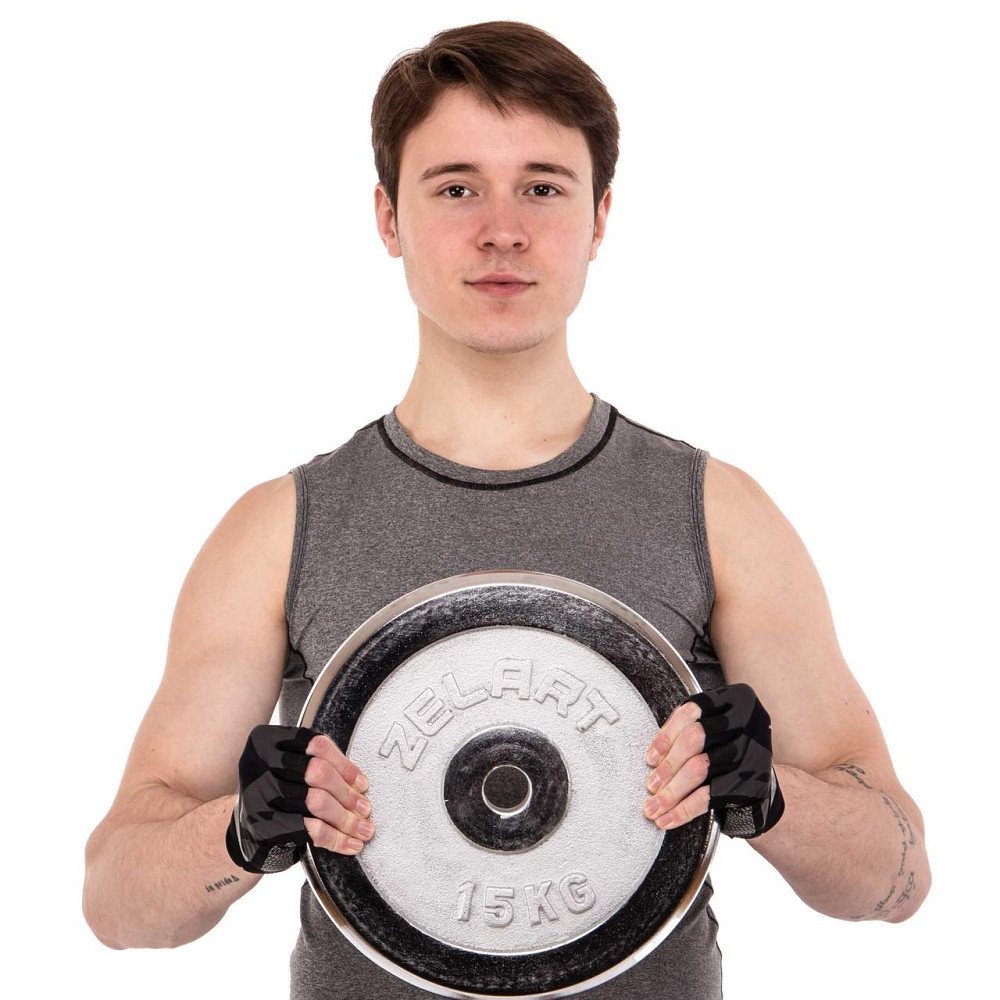 Диск хромированный 15 кг 30 мм Zelart-7786-15 Киев - изображение 7