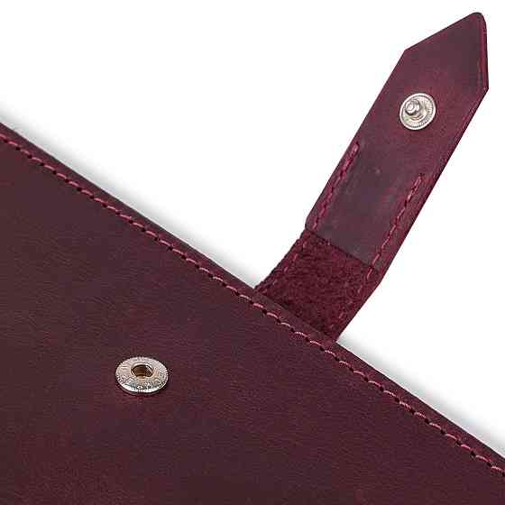 Кожаное женское матовое портмоне GRANDE PELLE 11561 Бордовый Киев