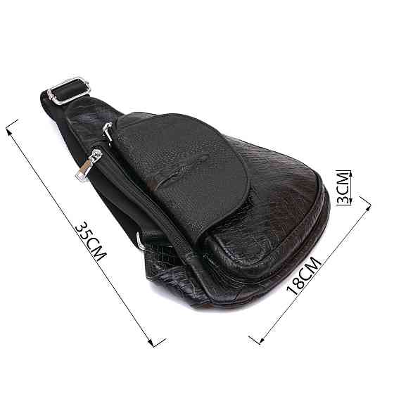 Сумка через плечо мужская Vintage 20696 Черный Киев