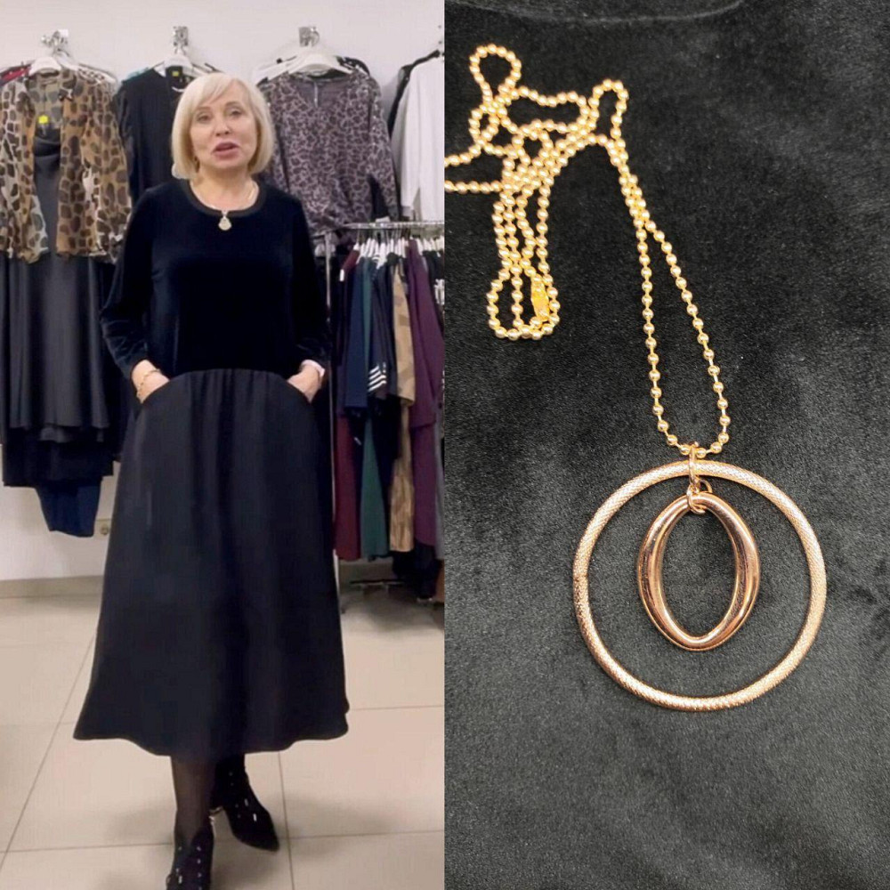 Жіноча стильна сукня батал вільного крою з кишенями дабл шовк + королівський велюр Одеса - фото 2