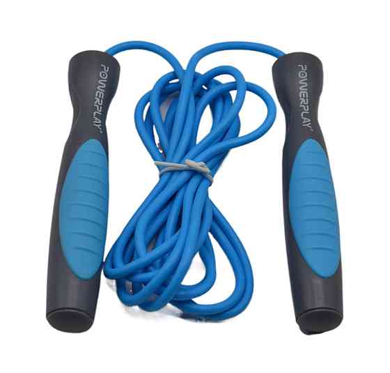 Скакалка PowerPlay 4204 Classic Jump Rope Блакитна (2,7m.) Луцьк
