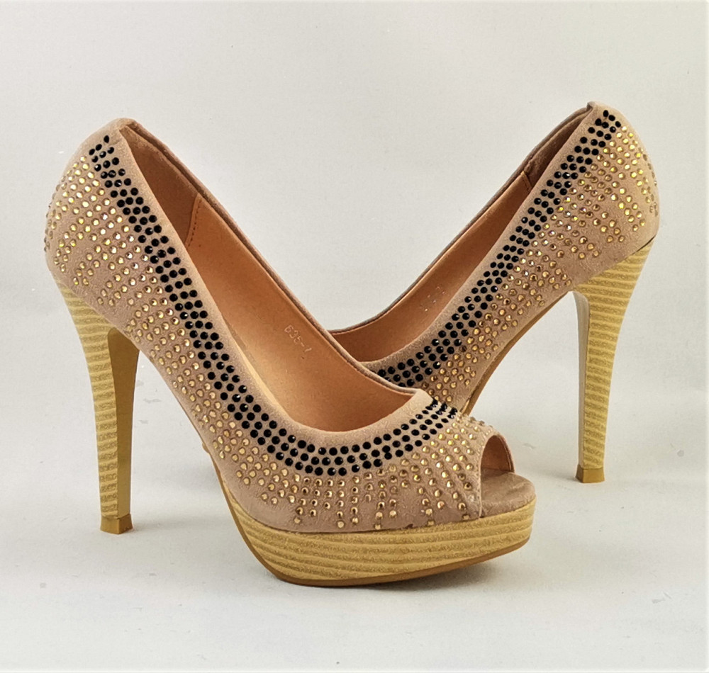 Жіночі Бежеві Туфлі на Каблуку Шпильке Замшеві Модельні (розміри: 36,37,38,39,40,41) — 35-7 Дніпро - фото 8