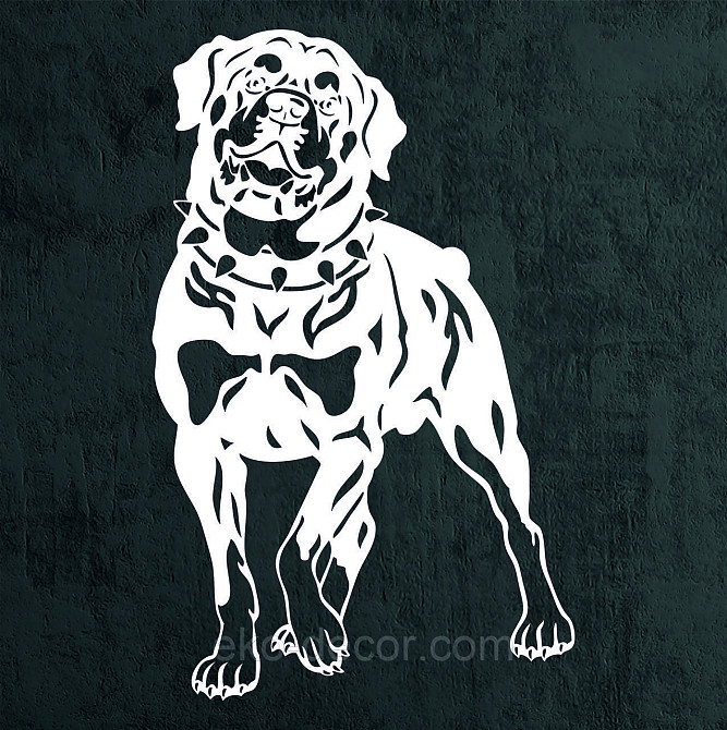 Декоративное настенное Панно «Ротвелер», Декор на стену 70*44 см, Белый Киев - изображение 6