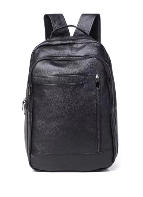 Мужской кожаный рюкзак Tiding Bag (28 х 42 х 18 см) для ноутбука Черный Винница - изображение 10