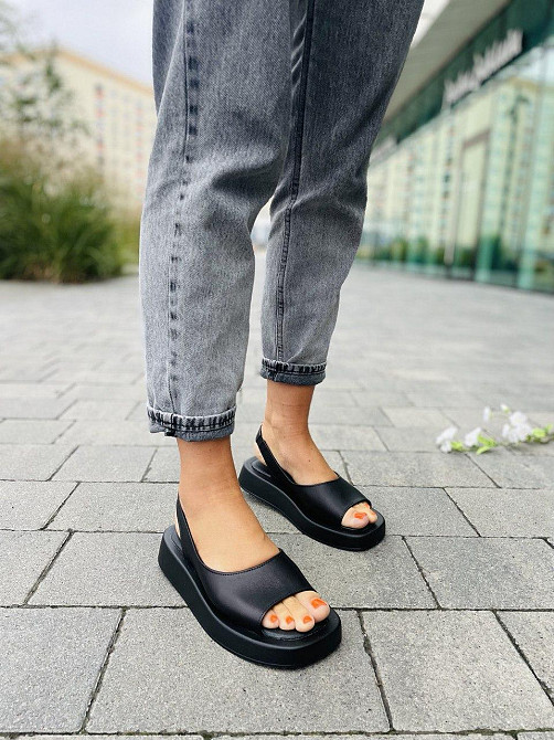 teona Босоніжки жіночі TEONA 272 чорні (літо, шкіра натуральна) (5244) Коломия - фото 6