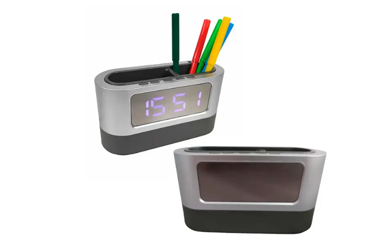 Годинник настільний з підставкою для ручок та канцелярії. Одеса - фото 6