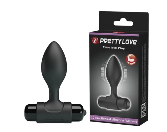 Силиконовая вибропробка Pretty Love - Vibro but plag 10 режимов вибрации Sex Aura Киев