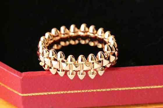 Cartier кільце з зубчиками біле, лимонне, рожеве золото Одеса