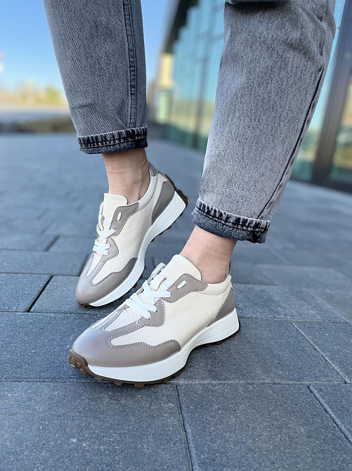 EMELI Кросівки жіночі EMELI 171/32 білі+капучіно (весна-осінь, шкіра натуральна) (4995) Коломыя - изображение 6