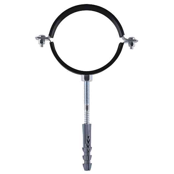 Хомут трубний SOLOMON  (комплект)  4″, 108-118мм  з гвинтом 10х120 та дюбелем Тернополь