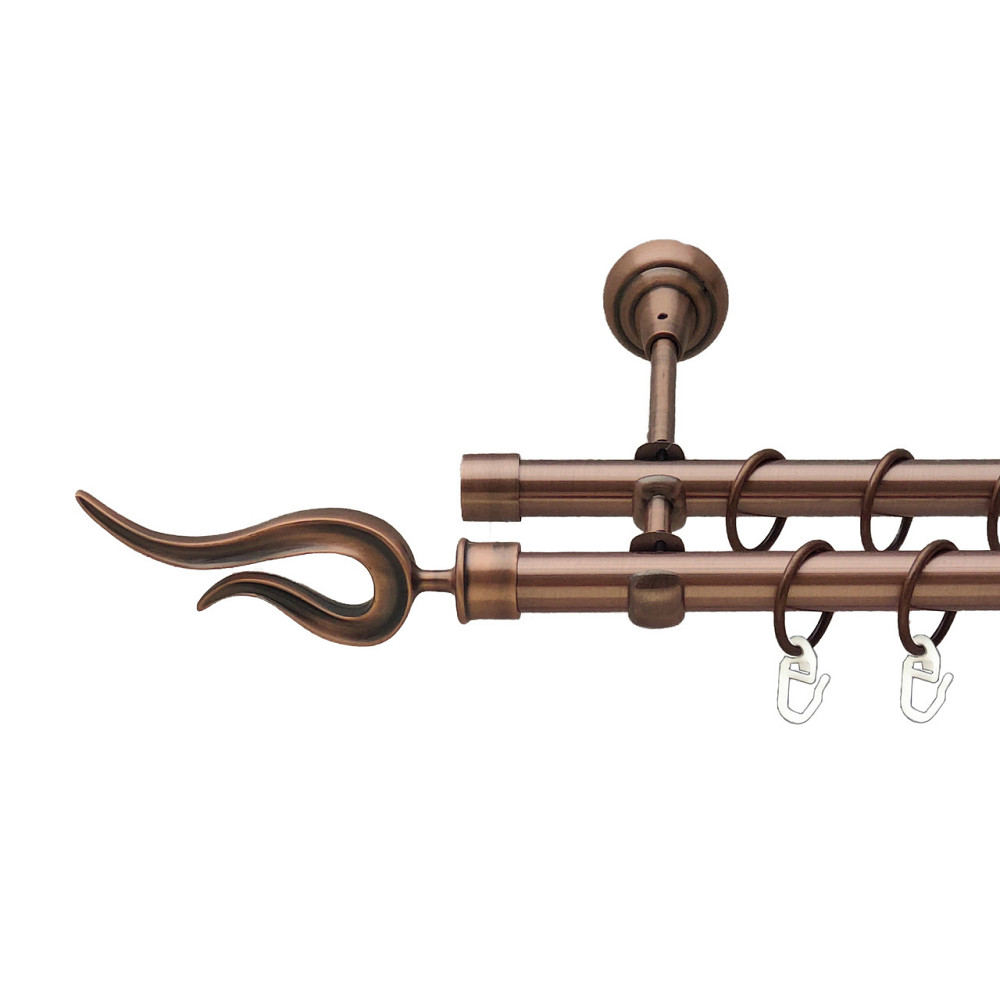 Карниз Orvit Віоло металевий дворядний відкритий Мідь 19\19 мм 300 см (00-00012061) Львов - изображение 1