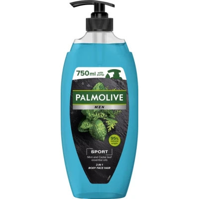 Гель для душу Palmolive Men Sport Ефірні олії м&apos;яти та листя кедра 750 мл (8693495048712) Вінниця - фото 1