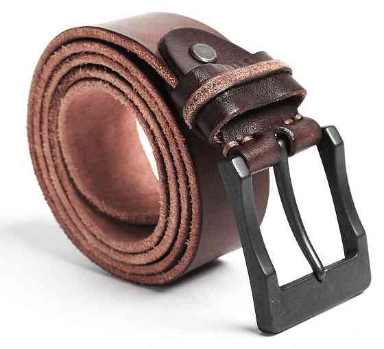 Ремінь з масивною пряжкою Vintage 20128 Коричневий Київ