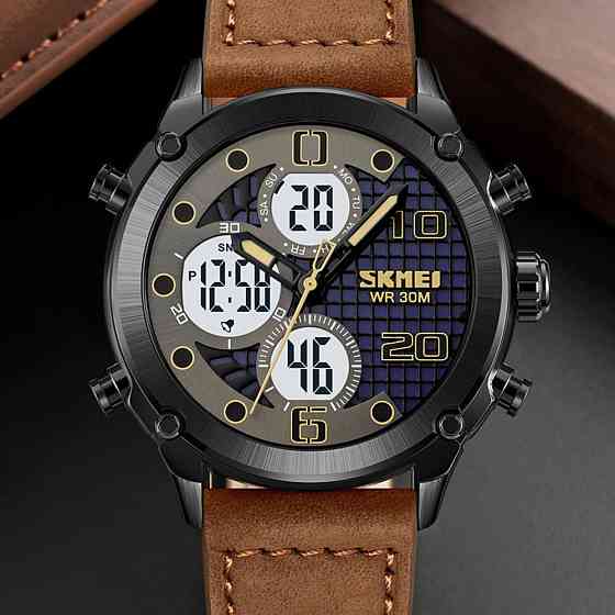 Skmei 1975LDKBNWT Dark Brown-White Leather. SBR Киев