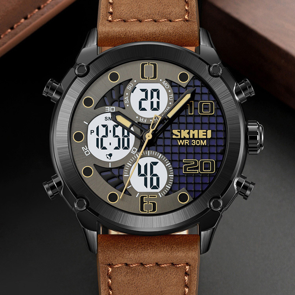 Skmei 1975LDKBNWT Dark Brown-White Leather. SBR Киев - изображение 4