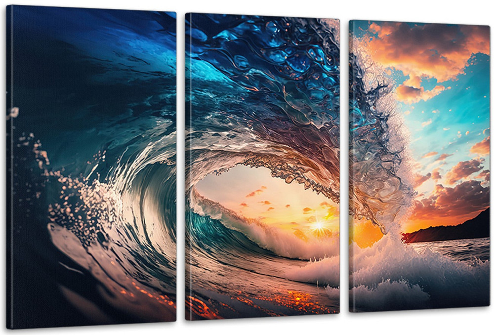 Модульная картина в гостиную / спальню  Морські хвилі   ART-116_3A Киев - изображение 1