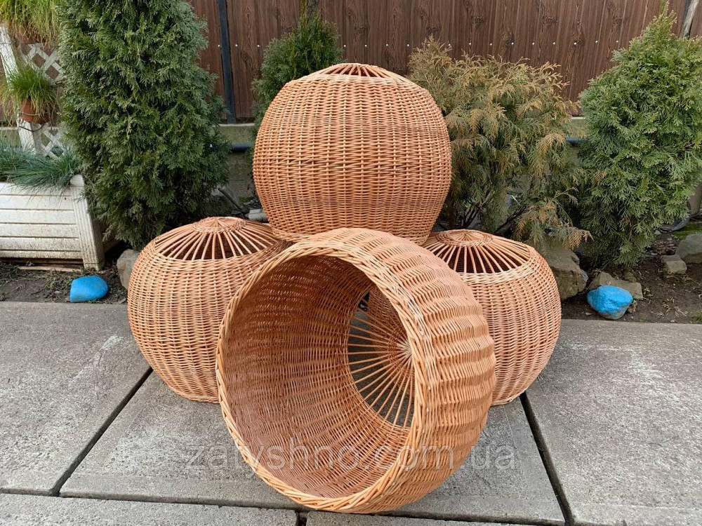 Обьемная плетеная люстра из лозы, в виде шара Киев - изображение 1